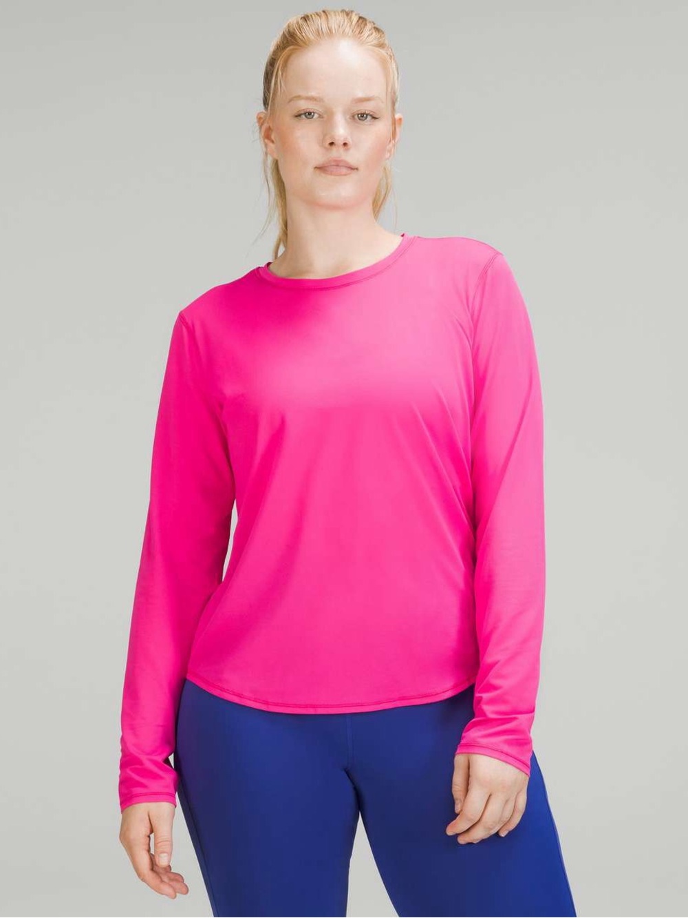 Lululemon High-Neck Running‎ and Training Long Sleeve Shirt Pink